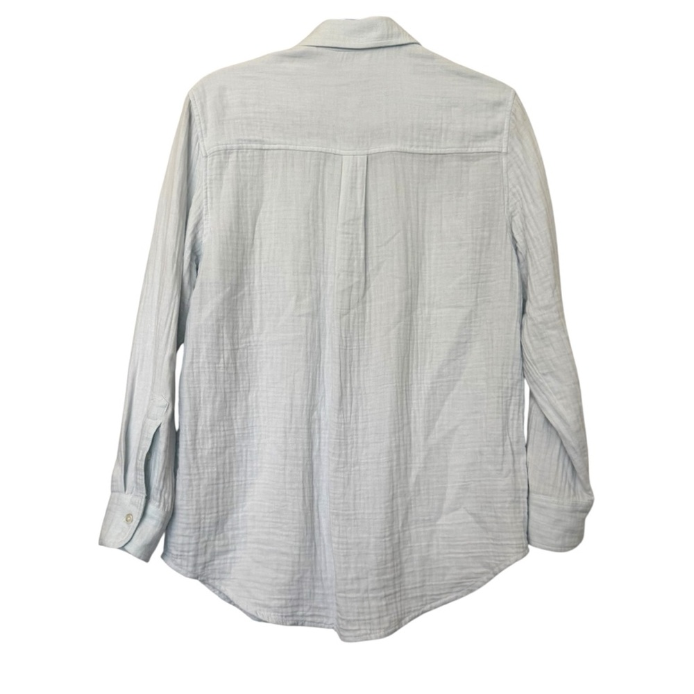Wilfred Free Gauze Button Down Shirt & Shorts Set Light Blue - Picture 3 of 9